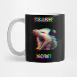 A possum demanding trash Mug